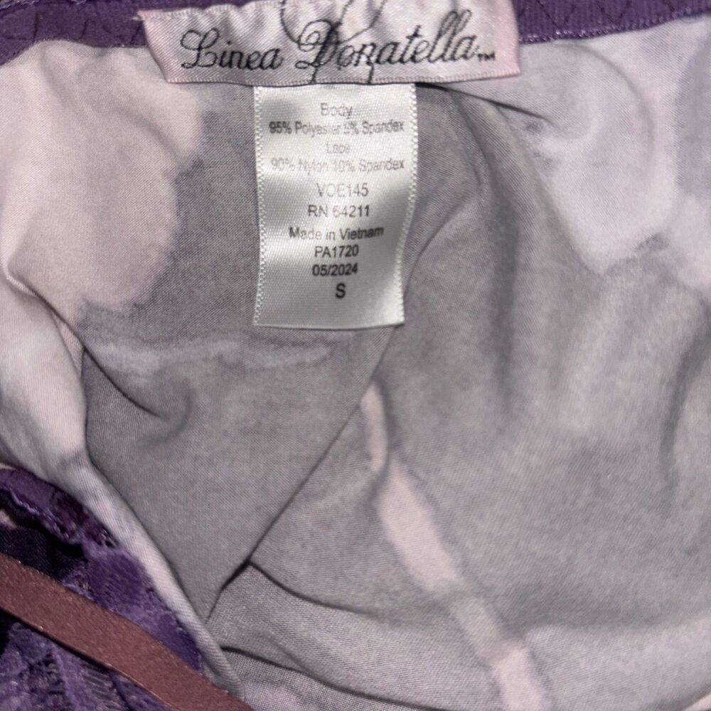 Linea Donatella Women's Violette 2-Piece, Cropped Knit Pajamas Set, Plum, Small - Picture 5 of 6